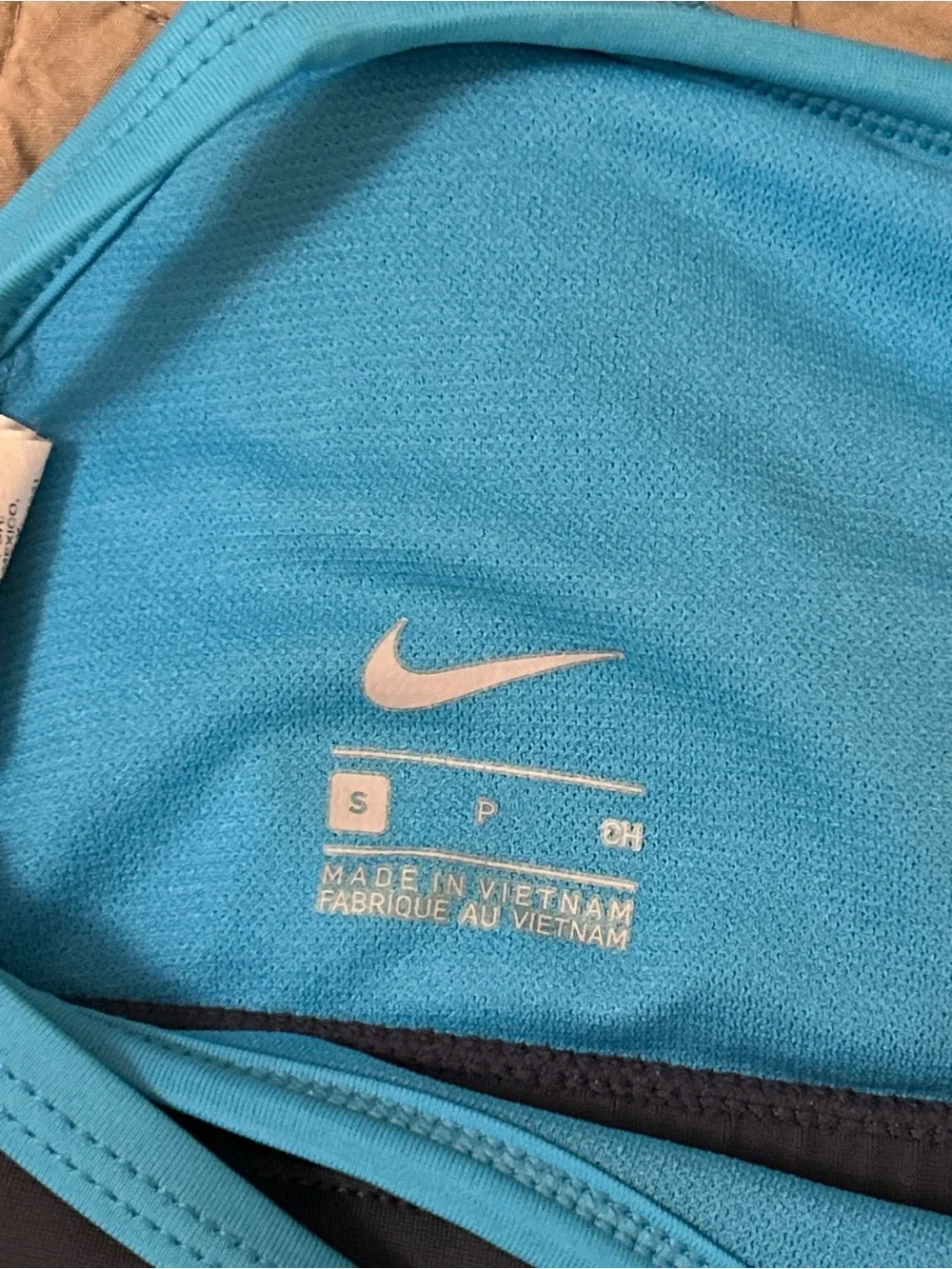 Nike Dri-FIT Striped Racerback Athletic Tank Top Blue Gray Size Small